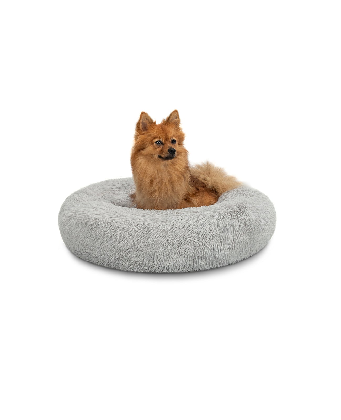 Rundes Hundebett in Donutform aus Plüsch