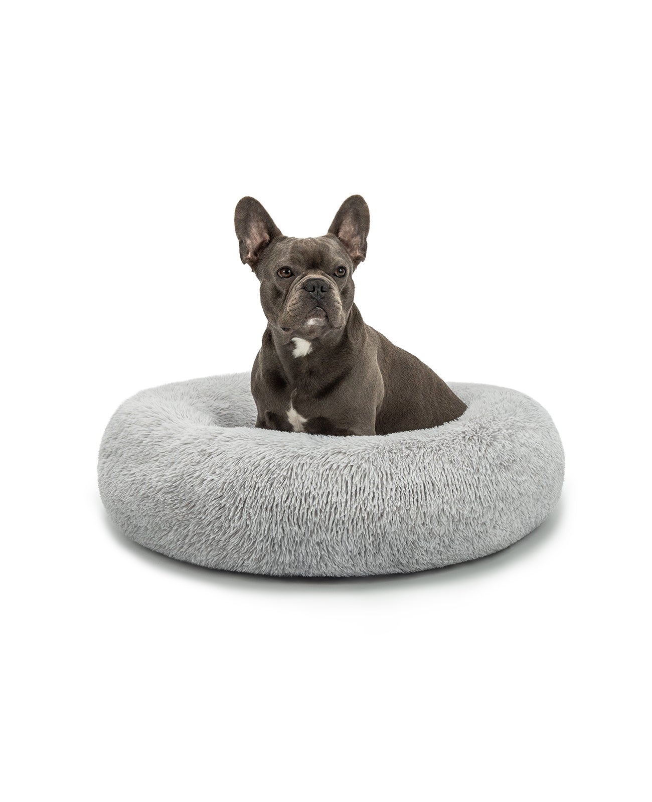 Rundes Hundebett in Donutform aus Plüsch