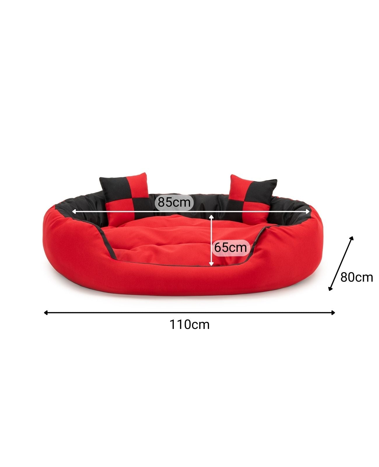 4-in-1 Hundebett mit Wendekissen