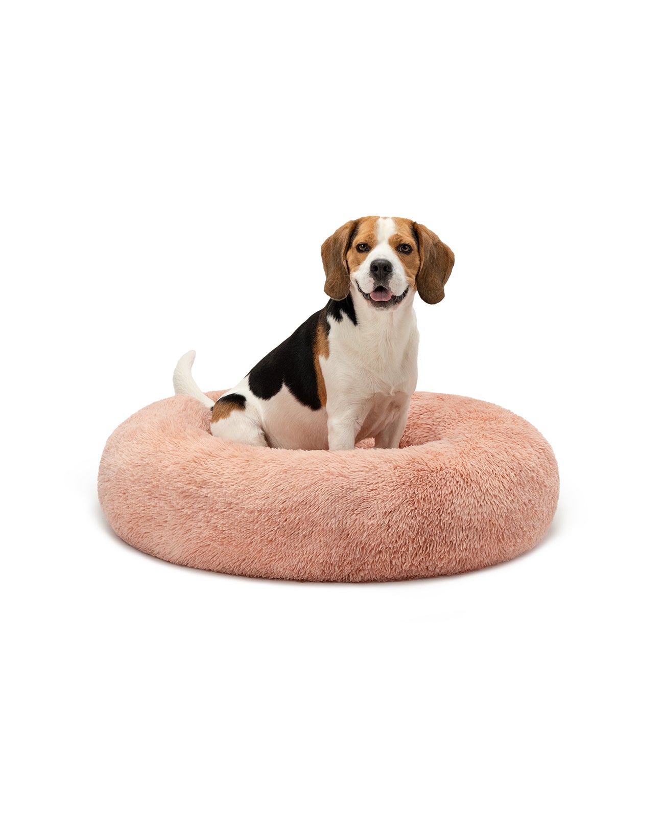 Rundes Hundebett in Donutform aus Plüsch