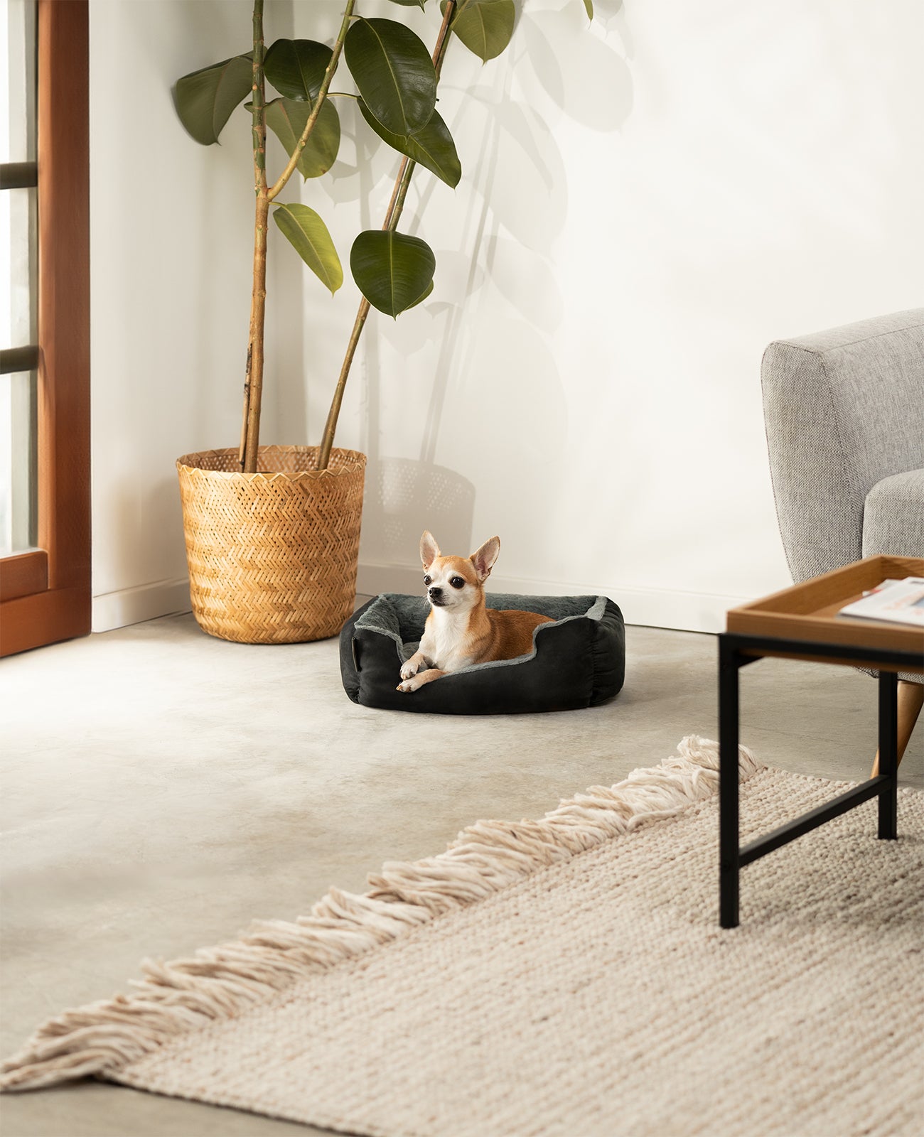 Hundebett mit Wendekissen