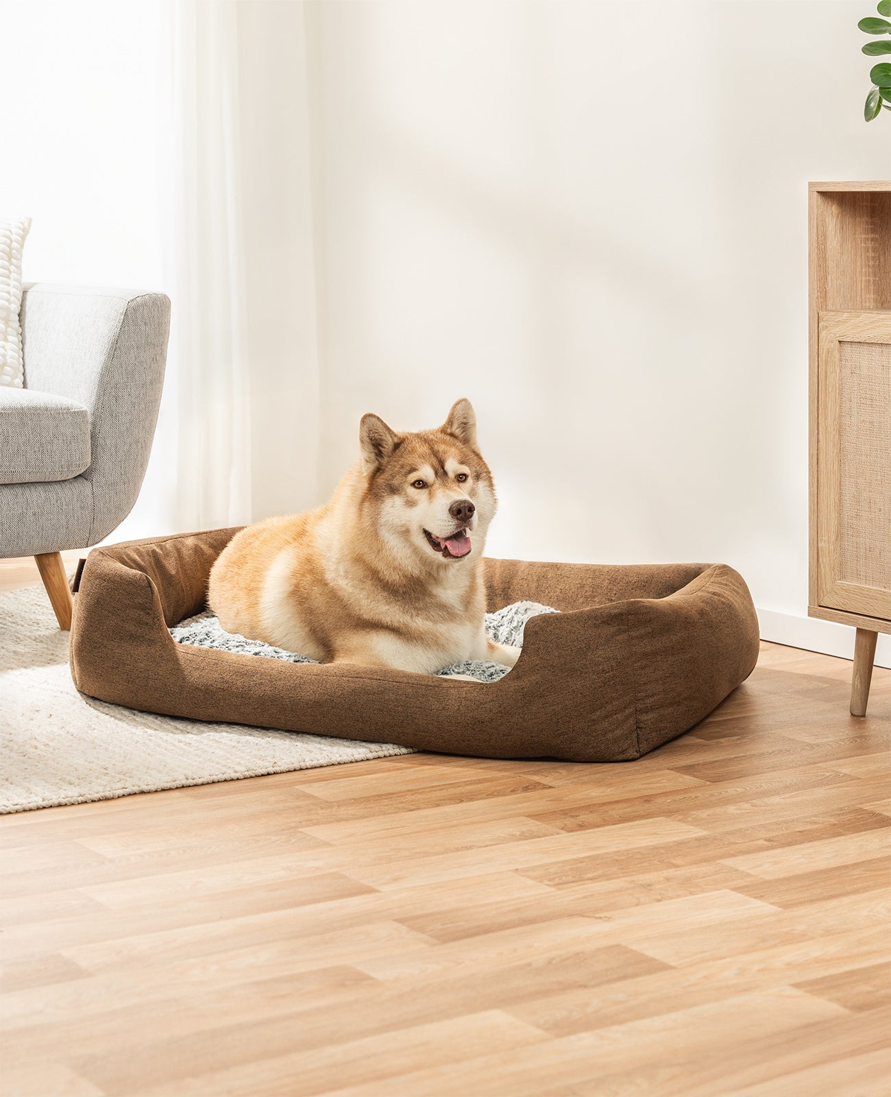 Hundebett mit Wendekissen