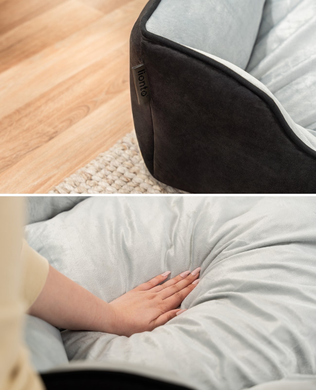 2-in-1 Katzenbett in Wildlederoptik