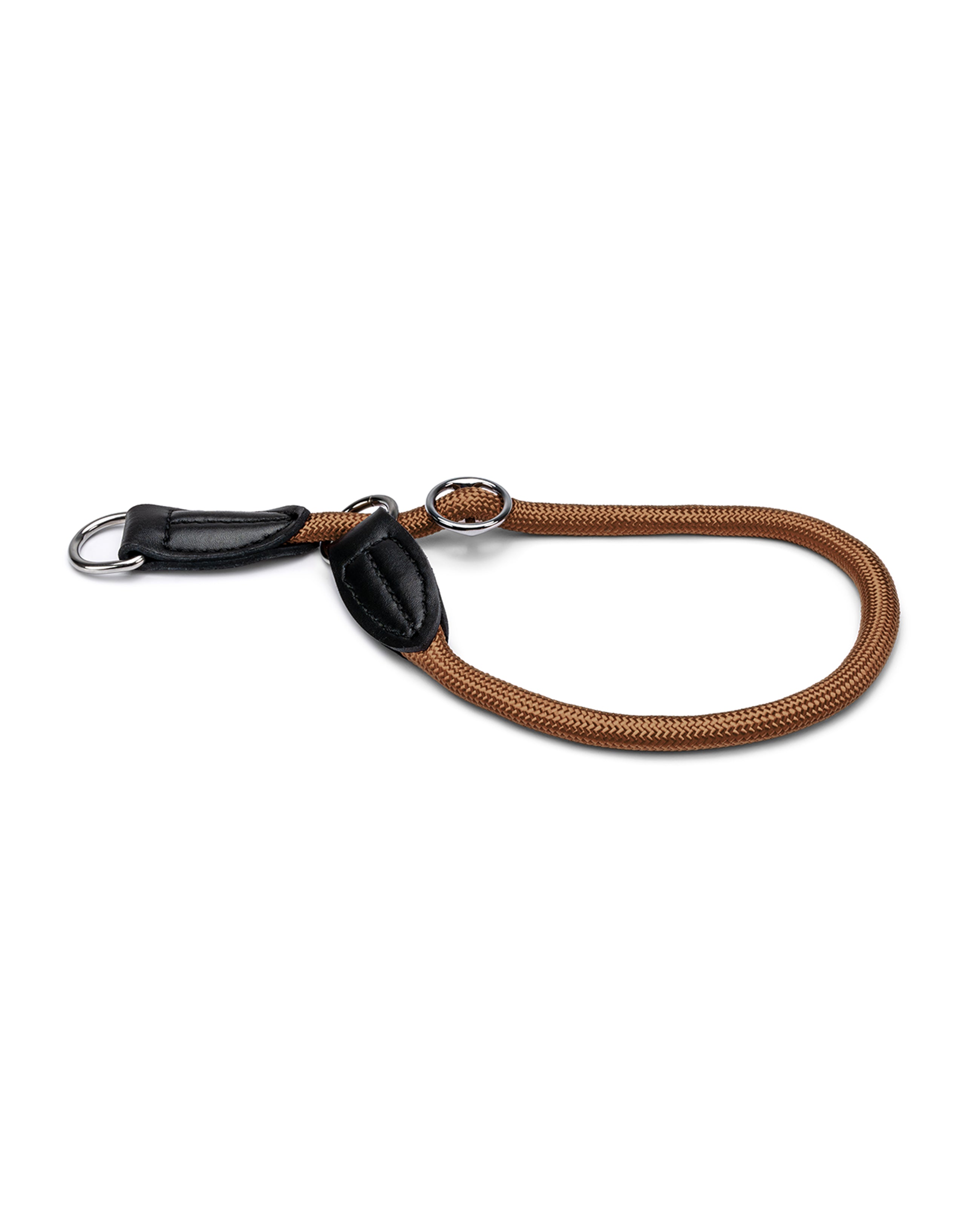Retrieverhalsband mit Zugstopp aus Nylon in braun