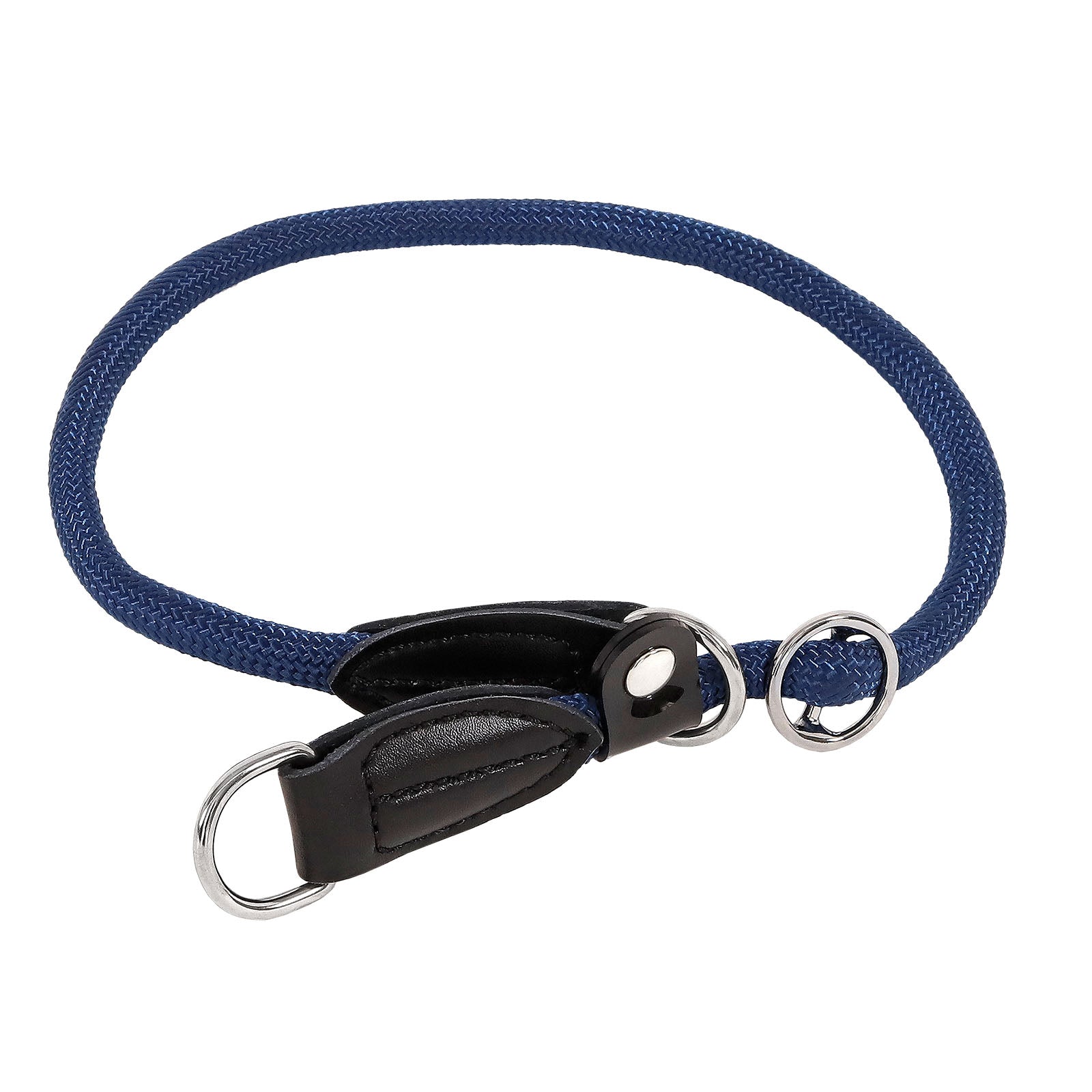 Retrieverhalsband mit Zugstopp aus Nylon in blau