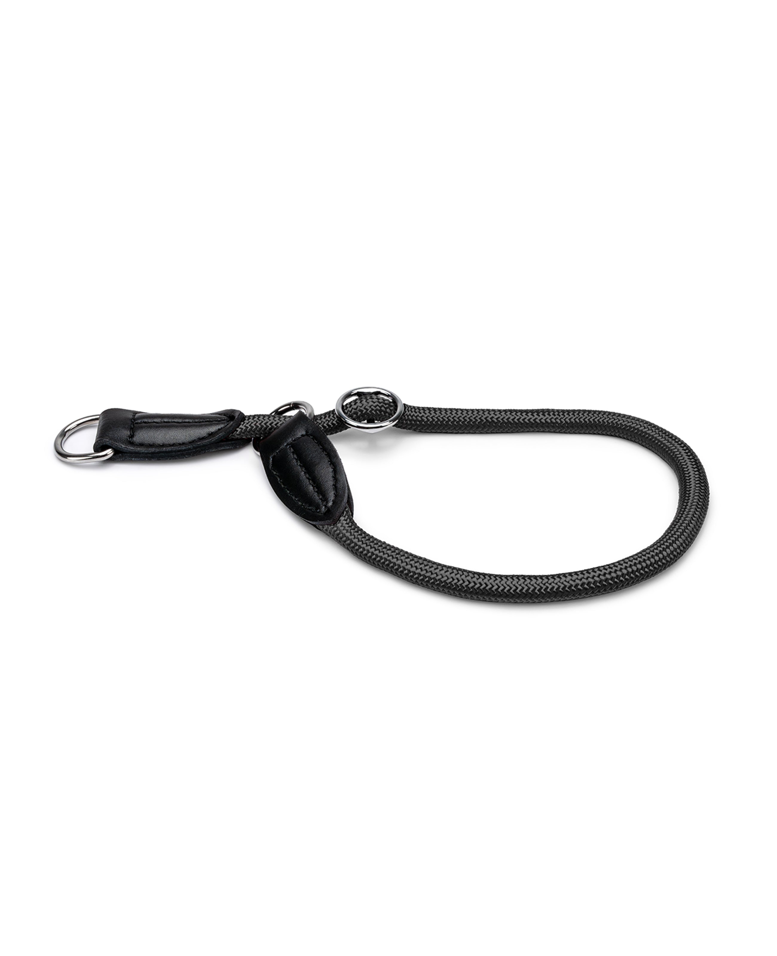 Retrieverhalsband mit Zugstopp aus Nylon in schwarz