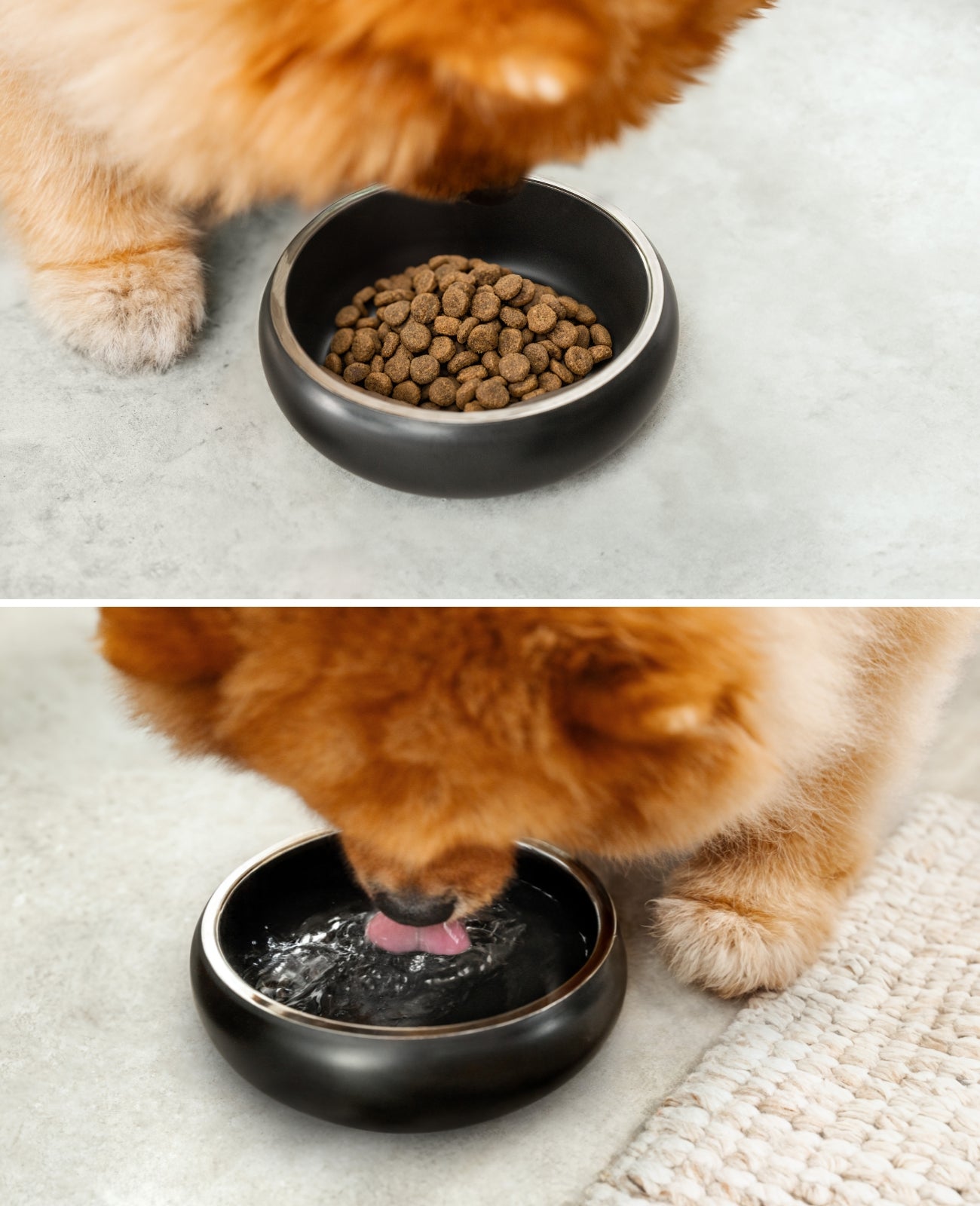 Napf aus Edelstahl, gewölbt