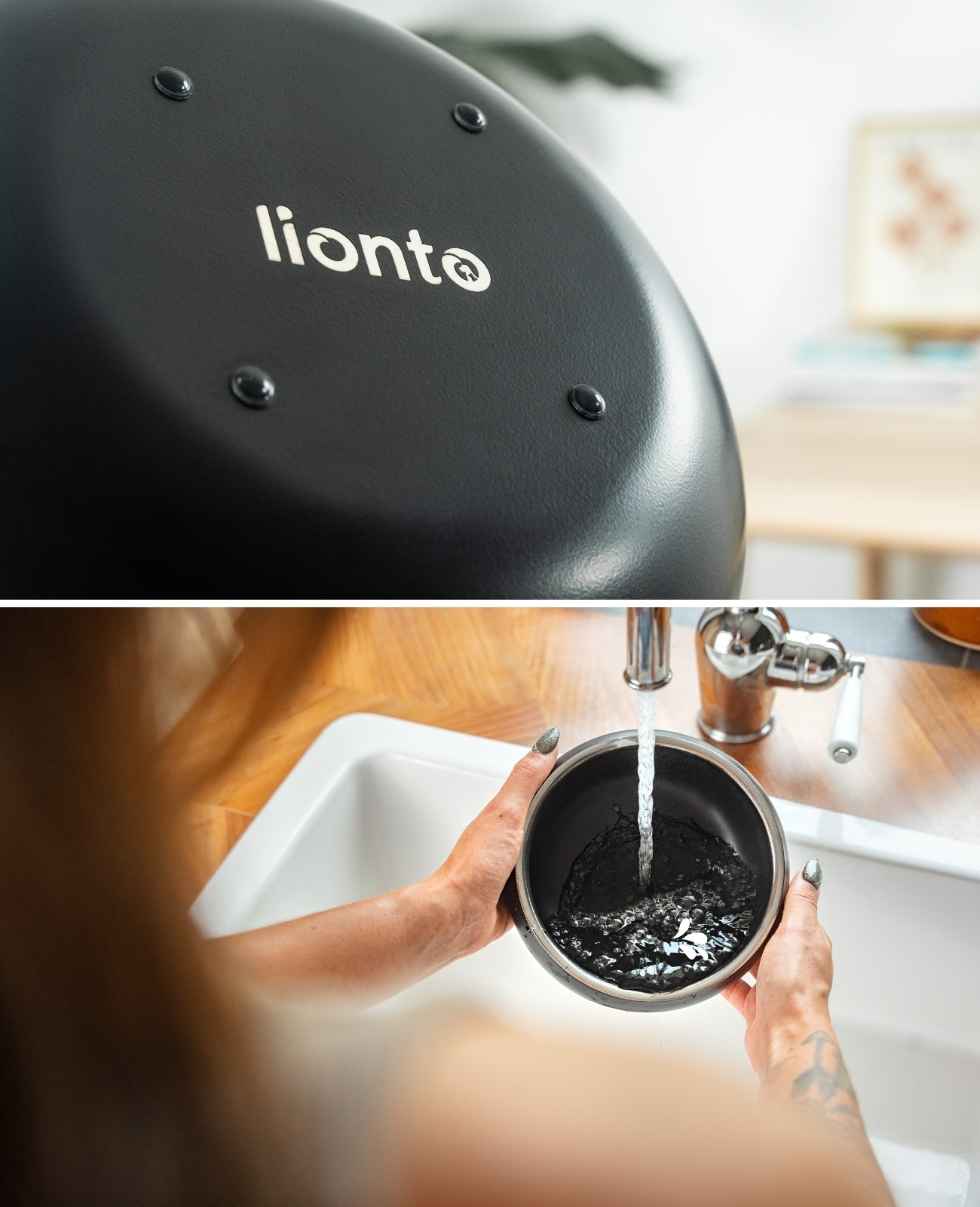 Napf aus Edelstahl, gewölbt