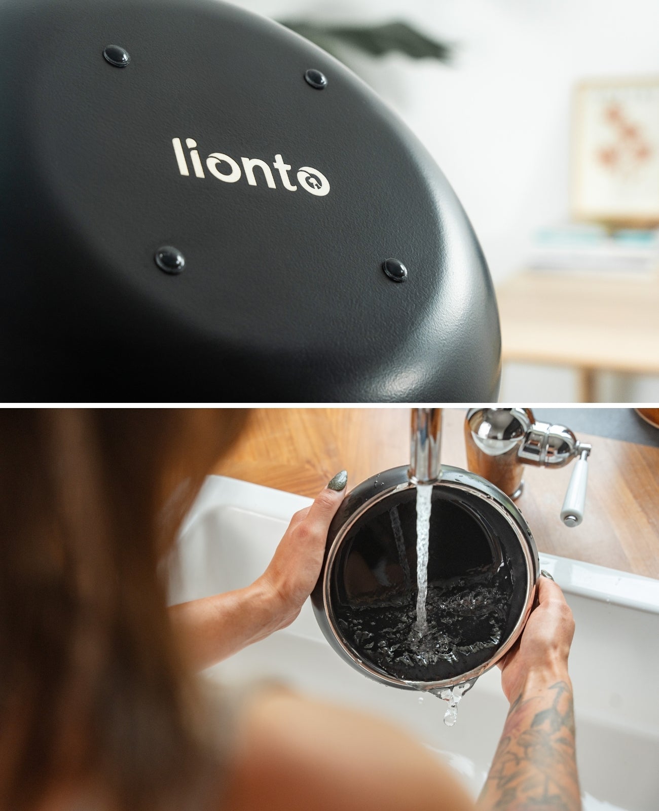 Napf aus Edelstahl, gewölbt