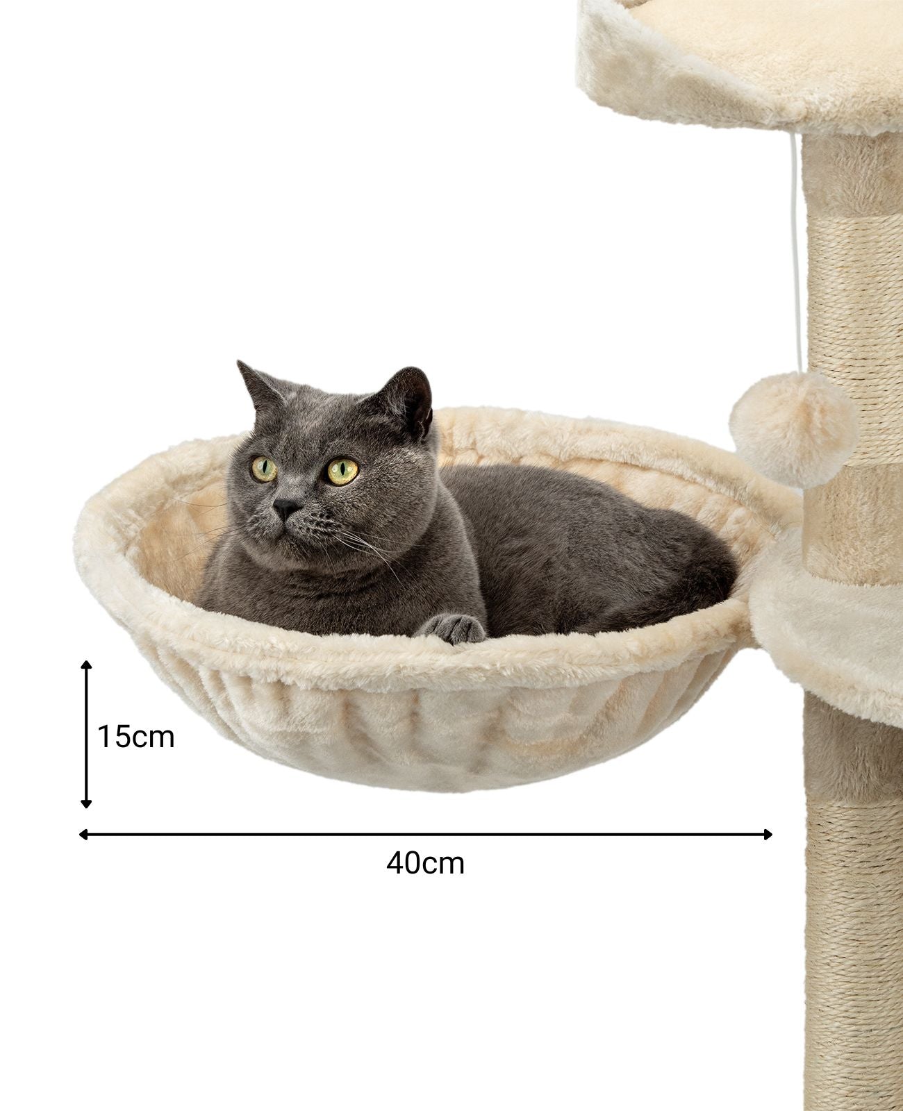 Liegemulde für Kratzbäume 40 cm Durchmesser, 15 - 25 cm Tiefe
