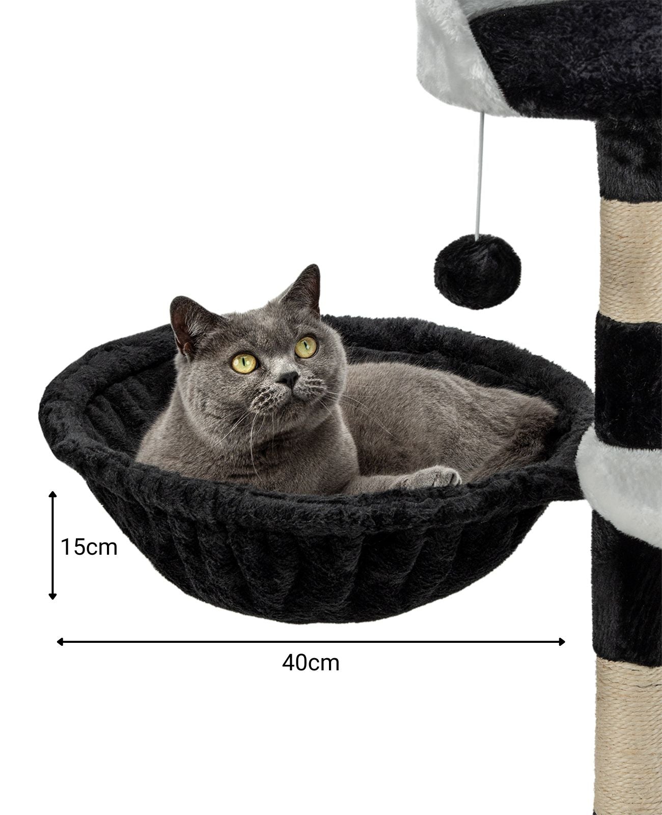 Liegemulde für Kratzbäume 40 cm Durchmesser, 15 - 25 cm Tiefe