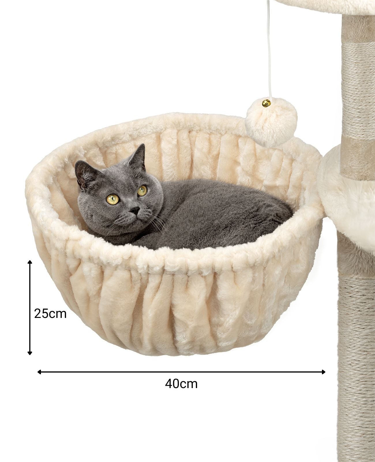 Liegemulde für Kratzbäume 40 cm Durchmesser, 15 - 25 cm Tiefe