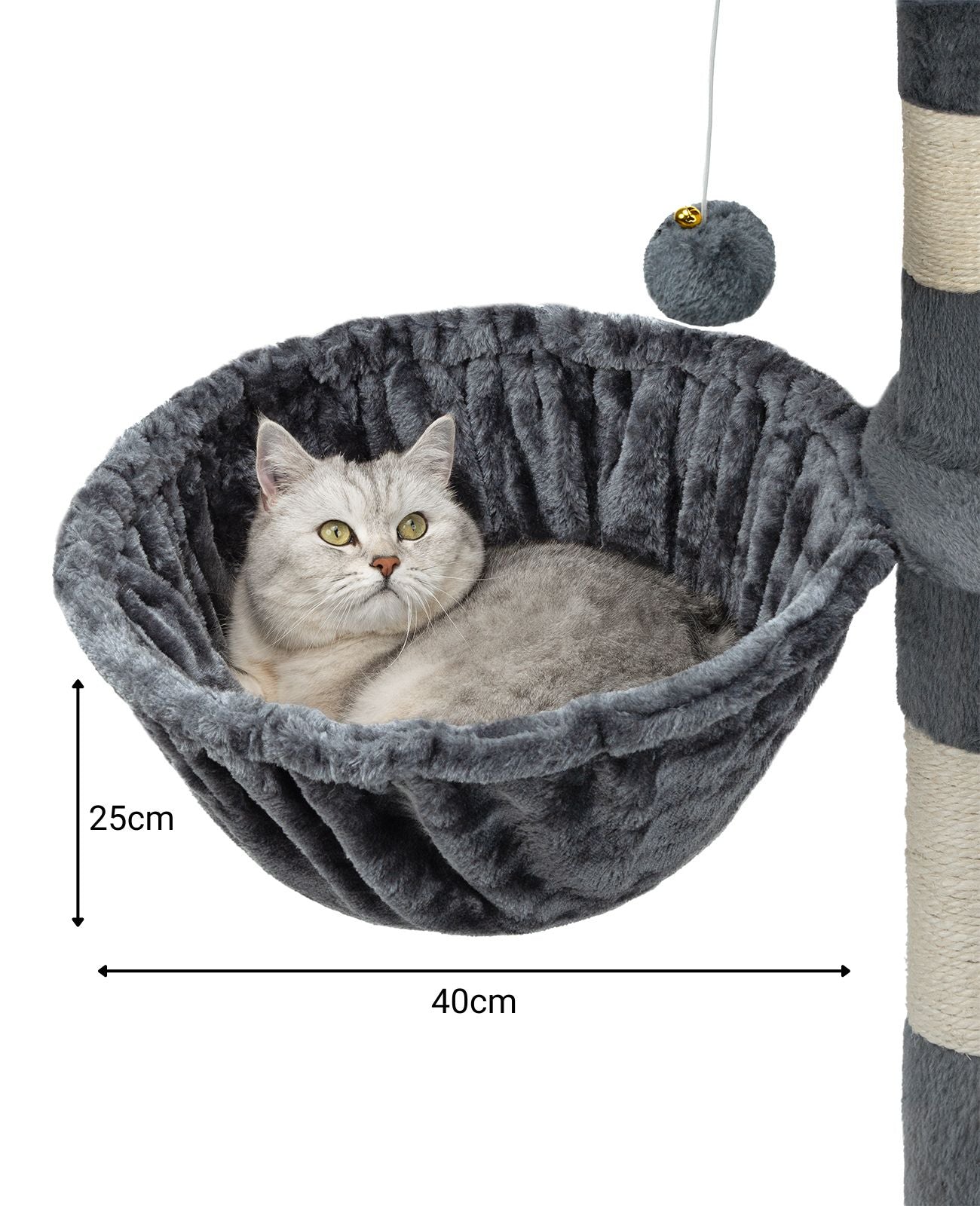 Liegemulde für Kratzbäume 40 cm Durchmesser, 15 - 25 cm Tiefe