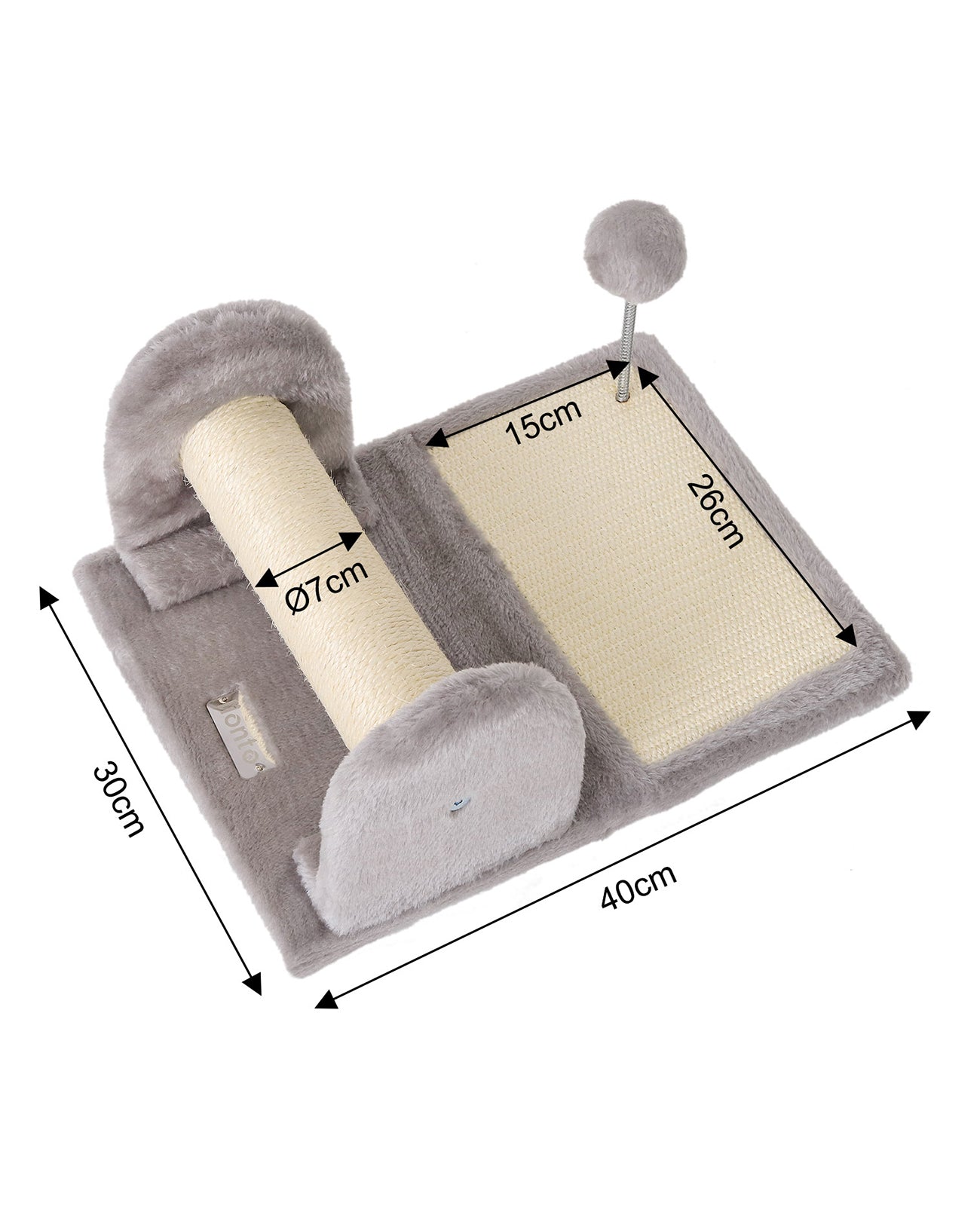 Kratzbrett mit Plüsch und Spielball