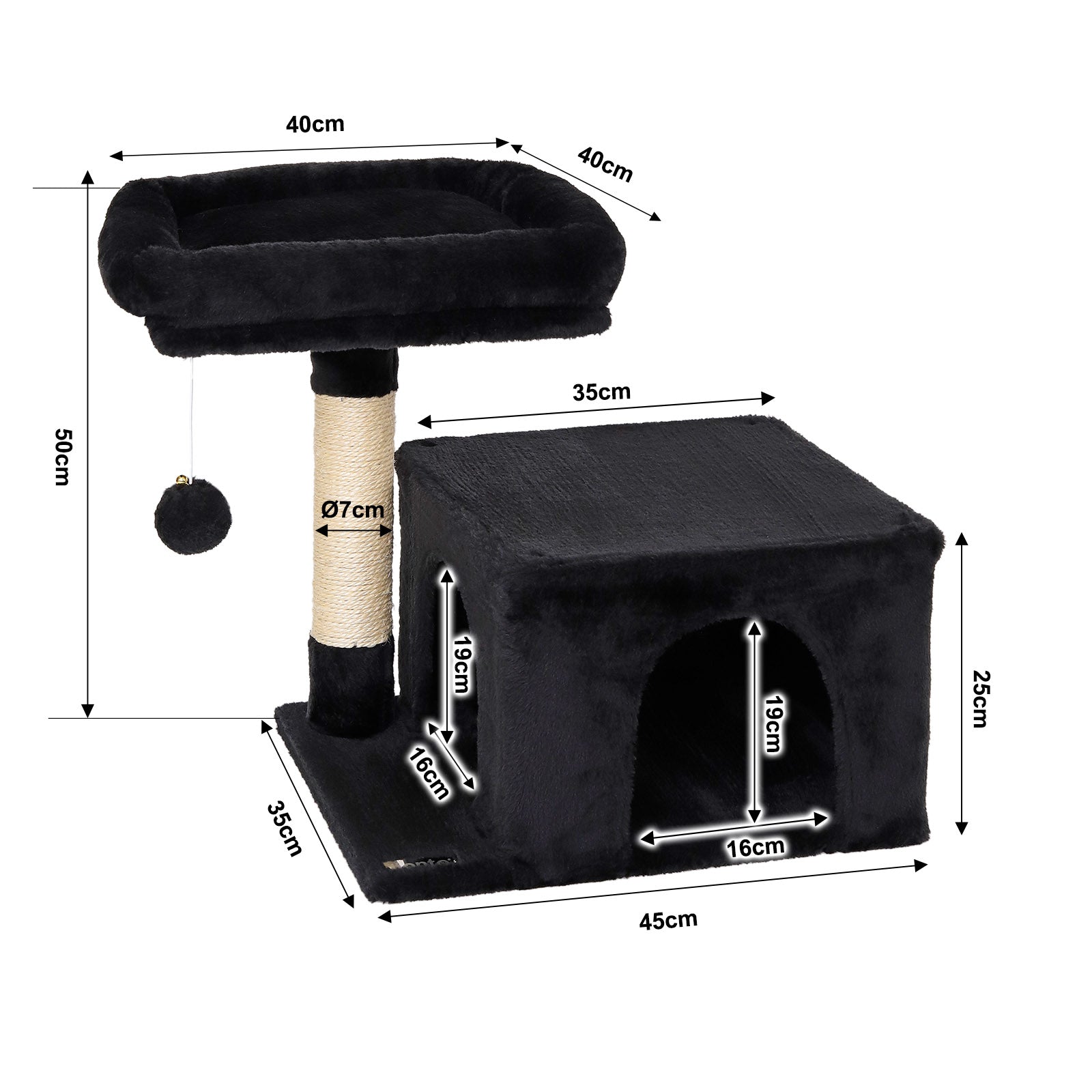 Katzenkratzbaum Höhe 50 cm