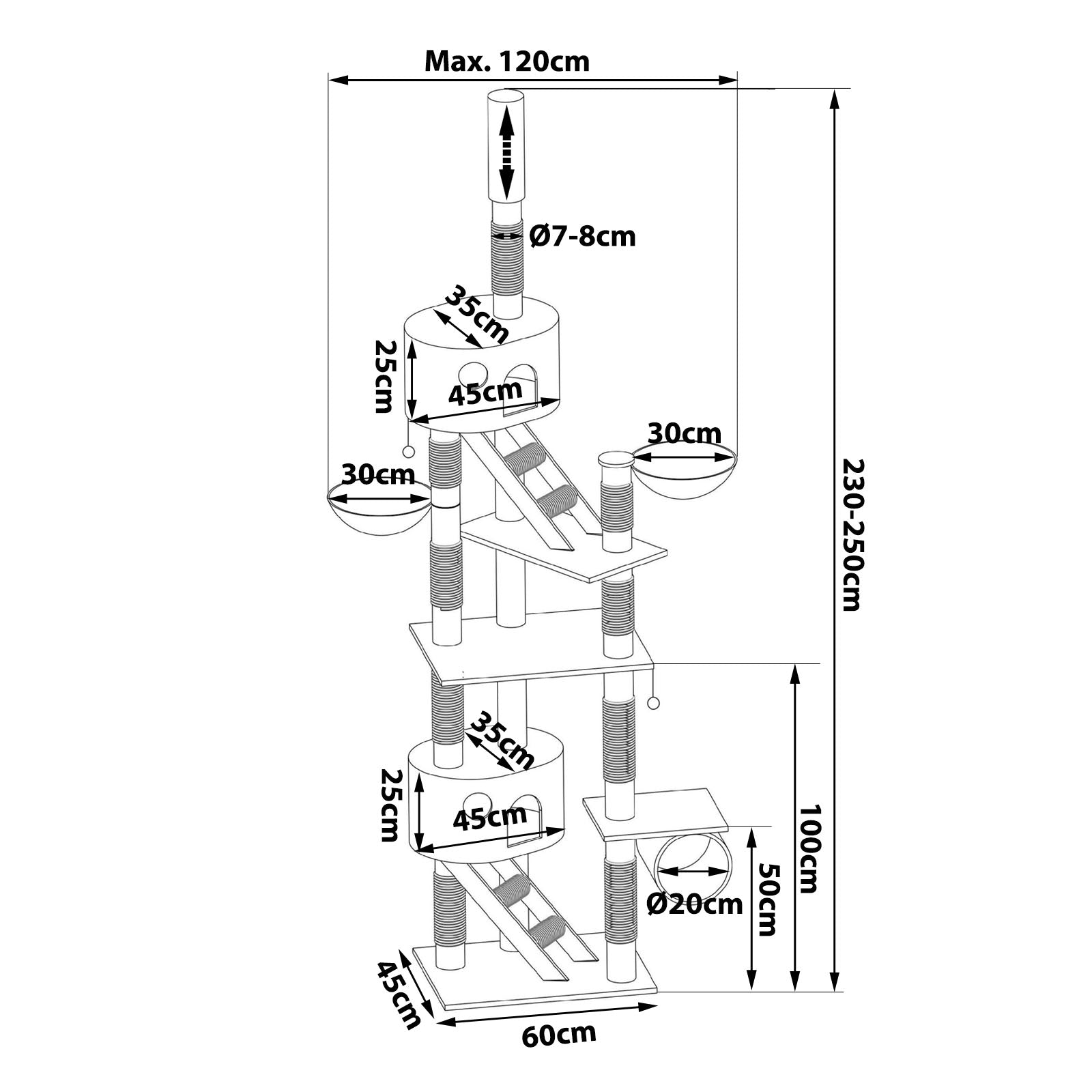 Kratzbaum XXL höhenverstellbar