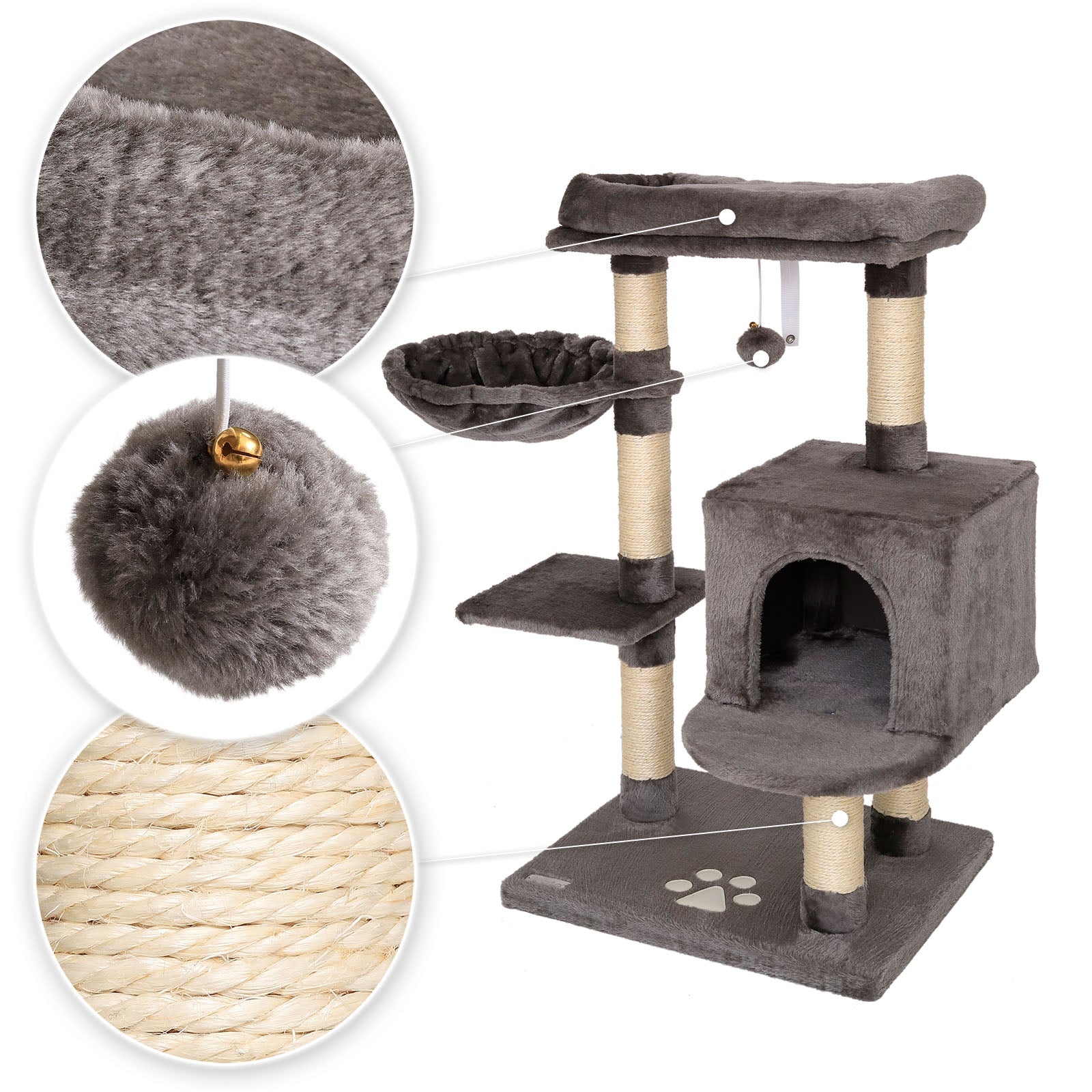 Katzenkratzbaum Höhe 93 cm