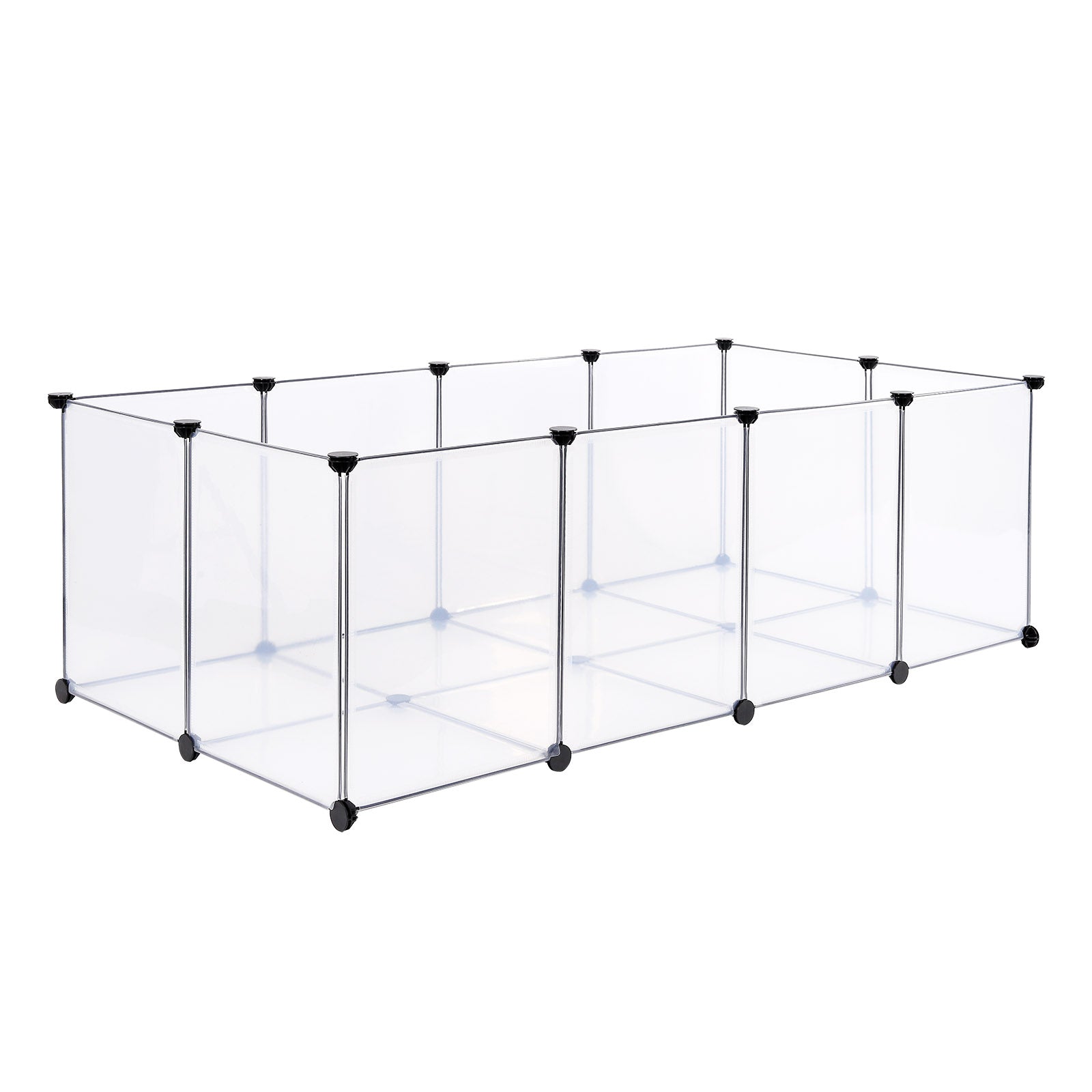 Freilaufgehege aus durchsichtigem Kunststoff 