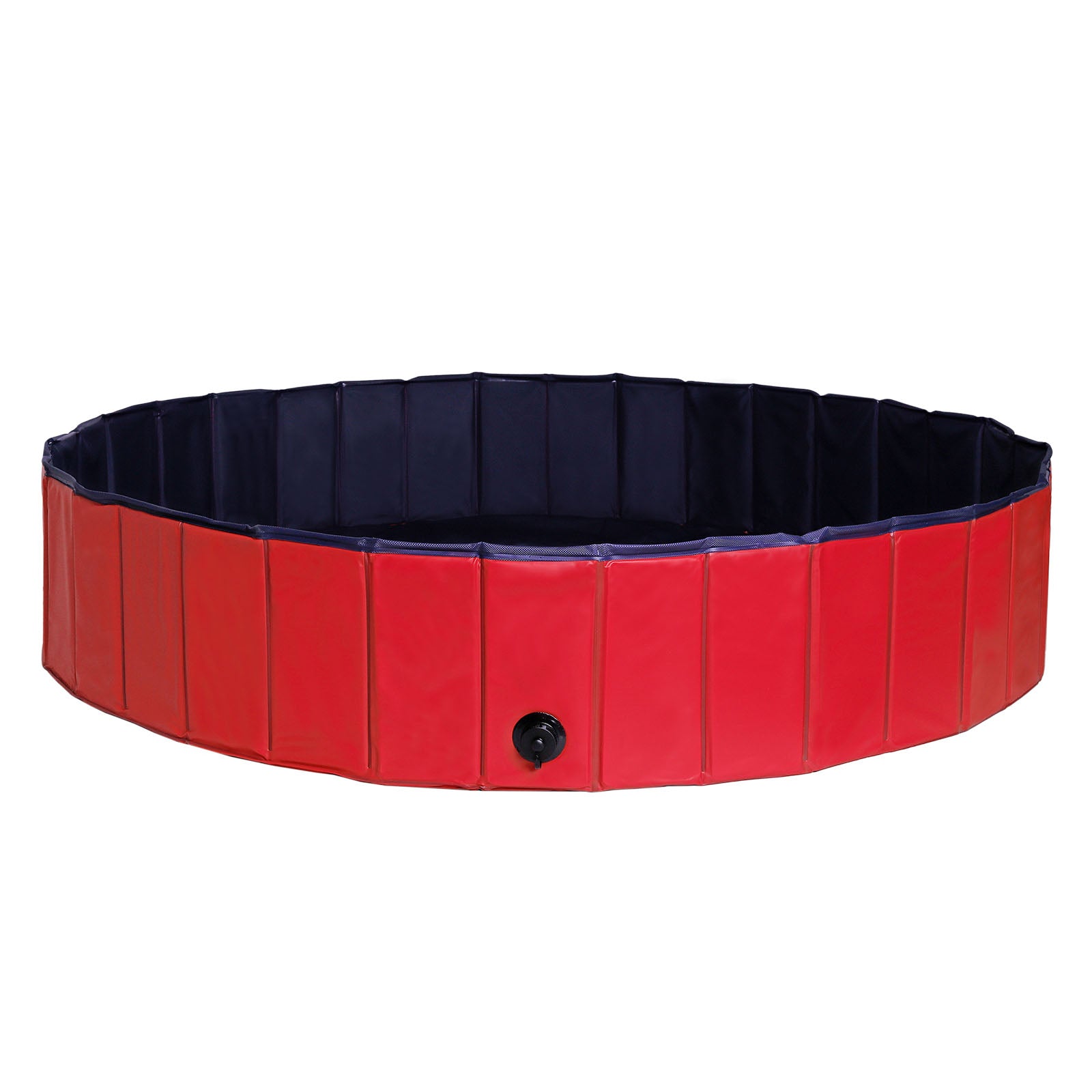 rot/blauer Hundepool mit Ablaufventil aus PVC 