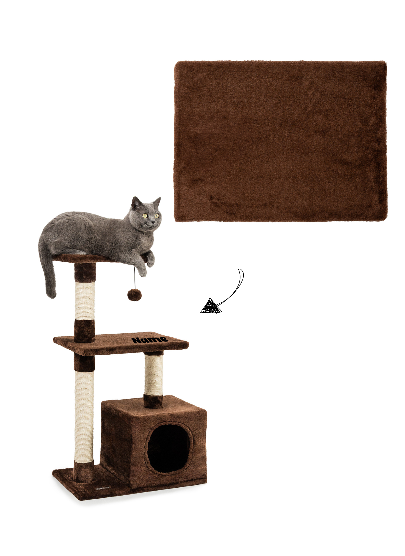 Kratzbaum 85 cm, personalisiert